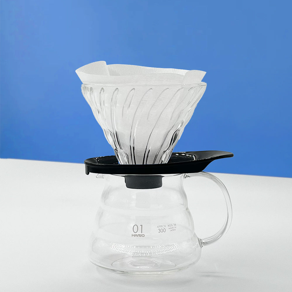 Dripper hario V60 en verre avec carafe à café hario et filtre à café V60