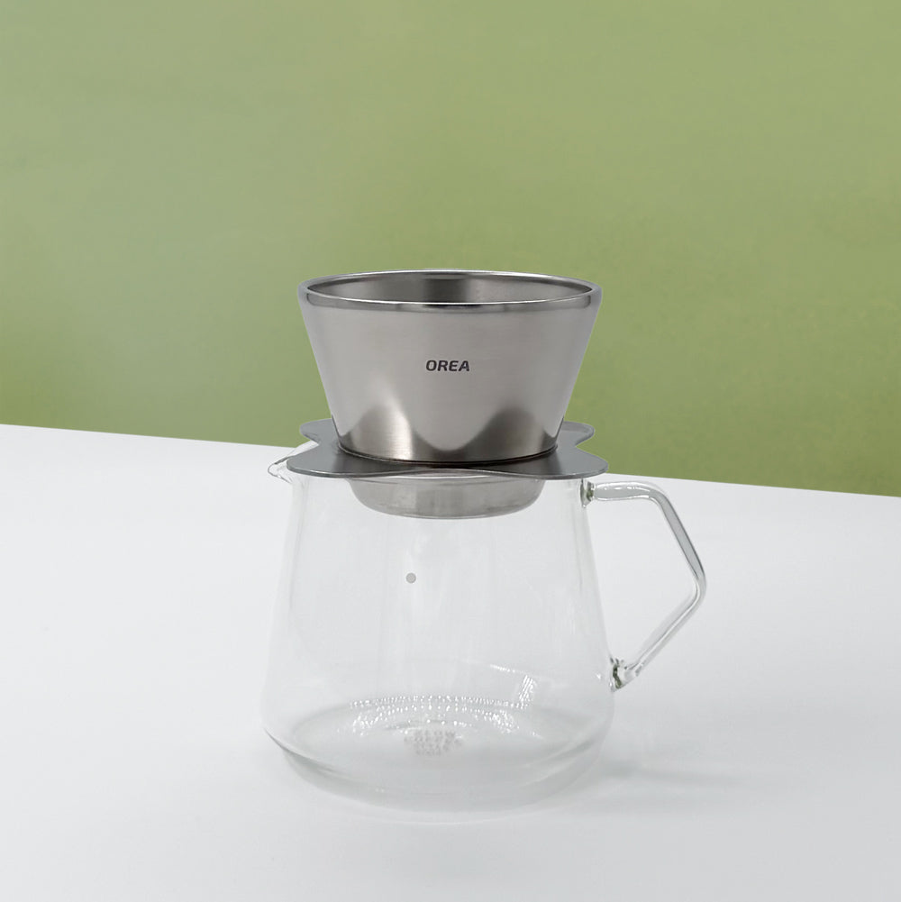 Ensemble pour méthode douce café de spécialité : dripper orea et carafe kinto 300ml