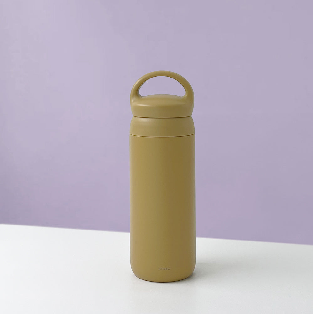 thermos isotherme jaune 500ml de la marque kinto