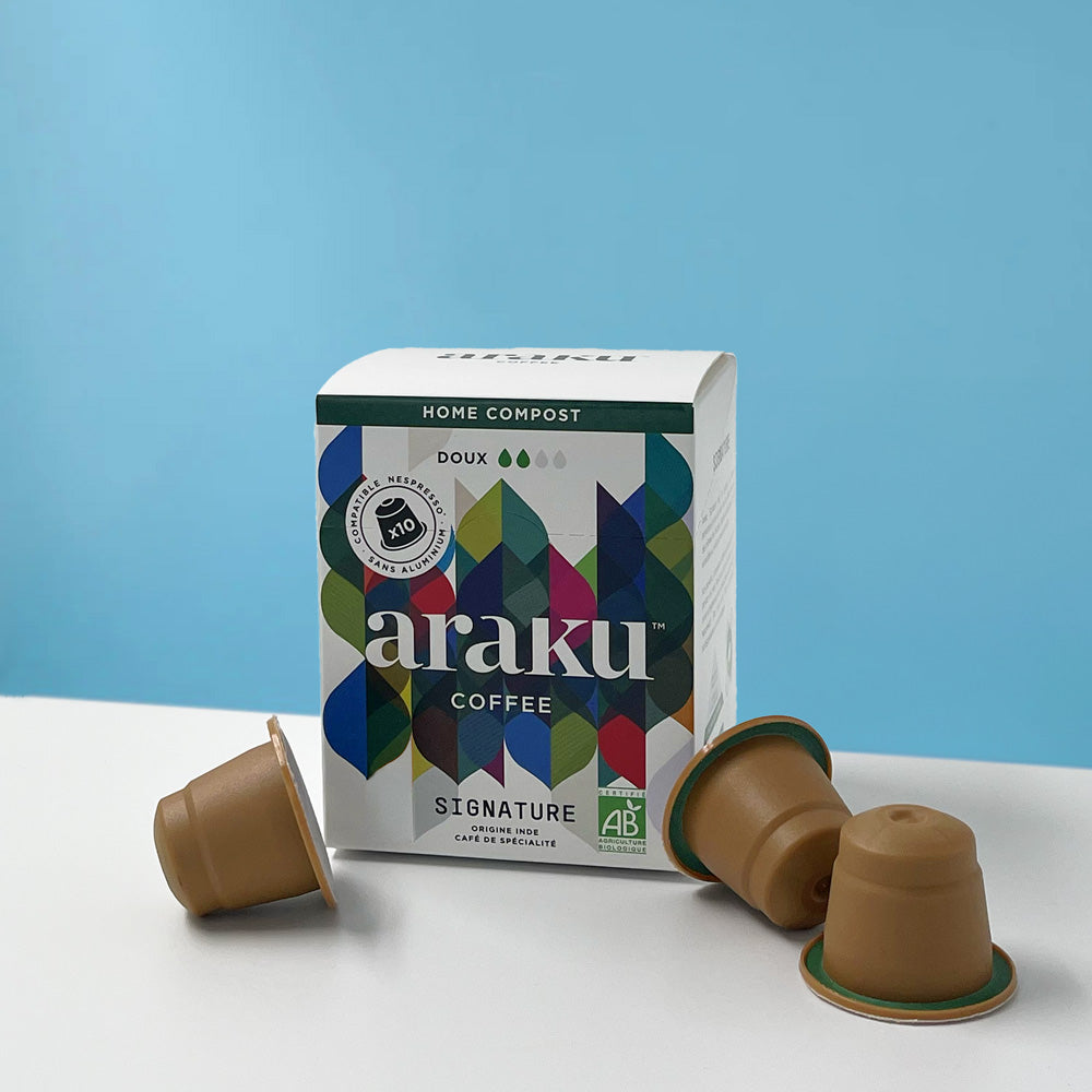 Nos capsules signature sont compostable et compatibles nespresso