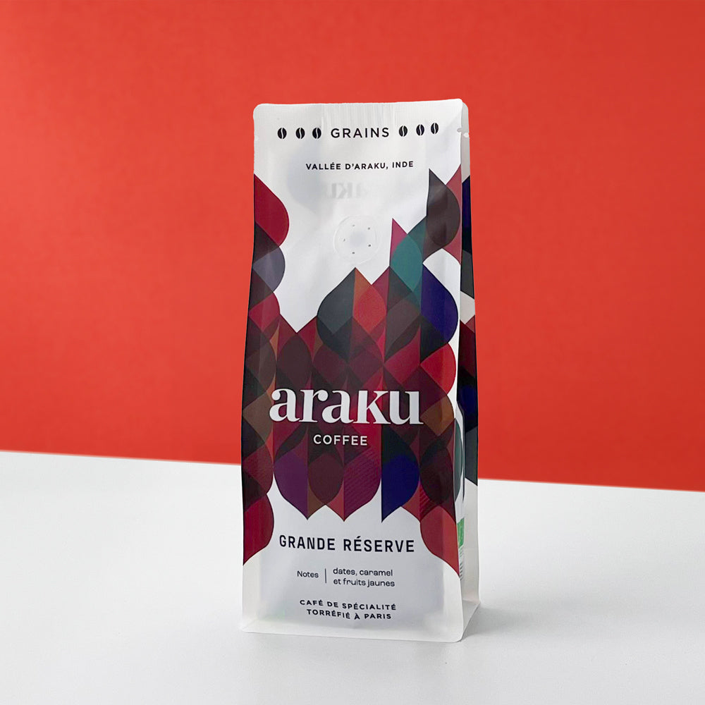 Café en grain bio : Grande Réserve sachet de café 200G