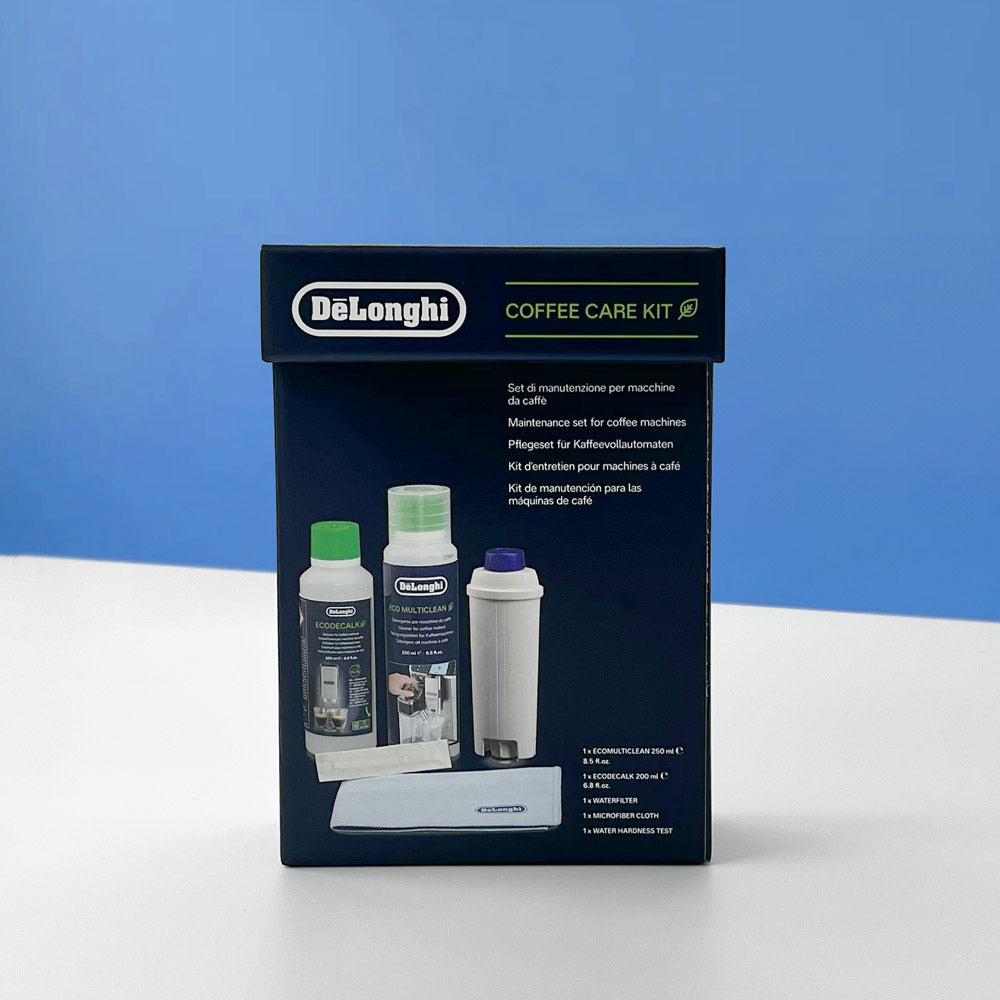 l'essentiel pour entretenir sa machine à café DeLonghi dans un kit.